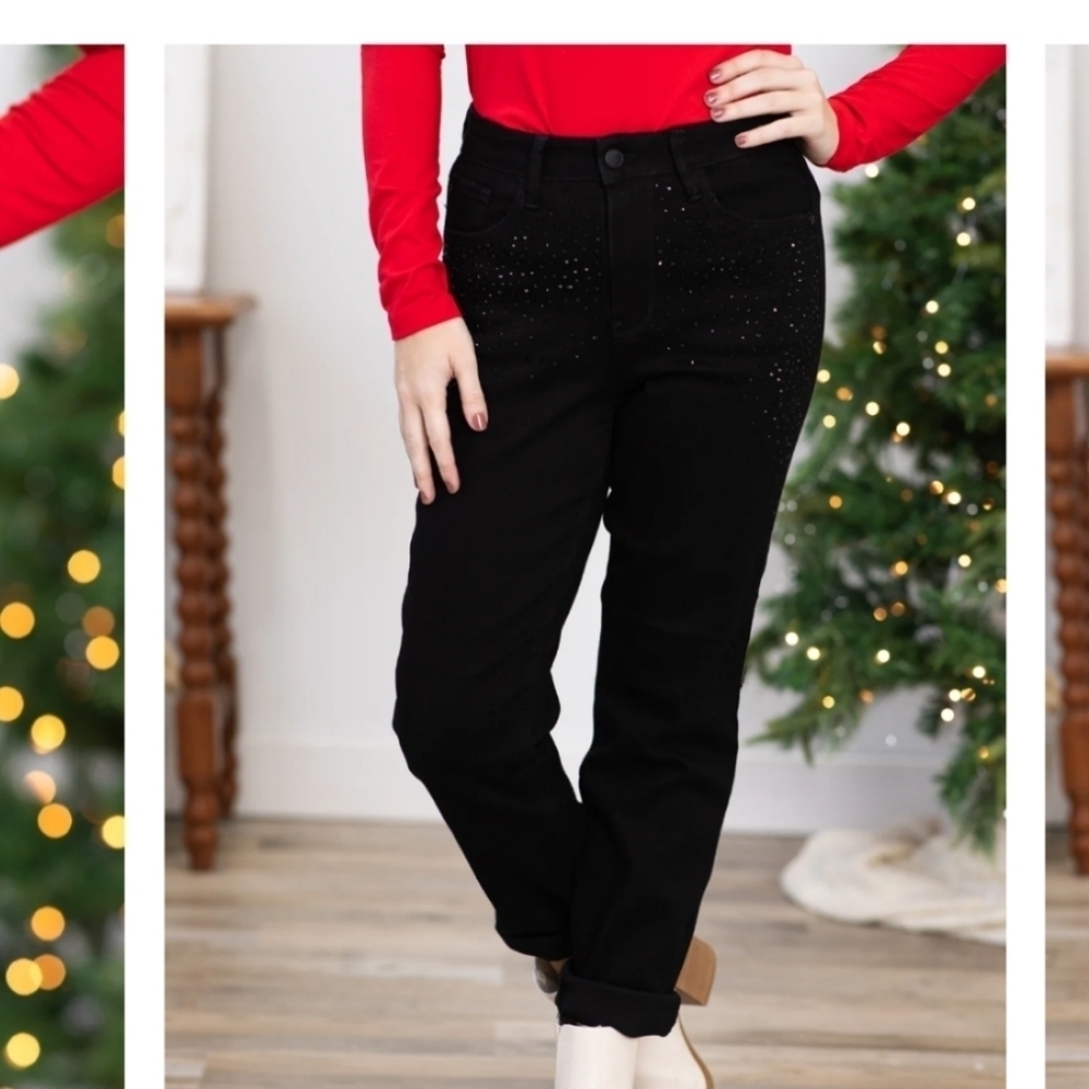 Judy Blue Black Rhinestone Women's Jeans